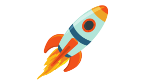 image of a cartoon rocket ship